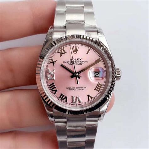 pink ladies rolex|Rolex 34 datejust pink face.